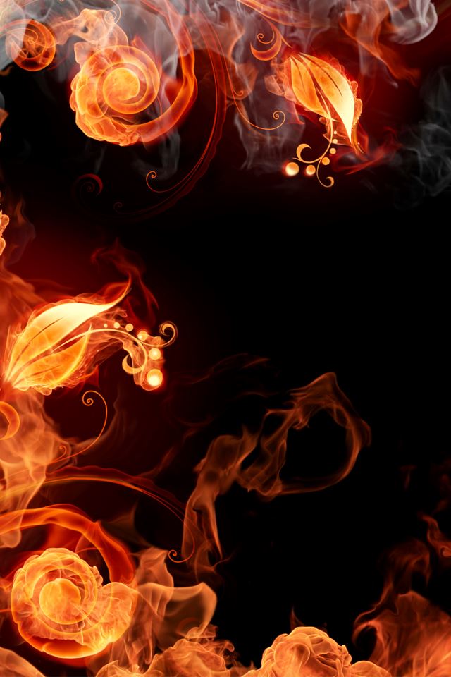 640x960 Fire Plants - orange iPhone 4s Wallpaper