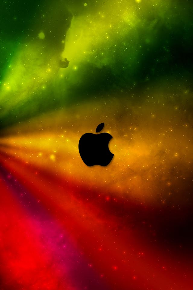 640x960 Colorful Apple - rainbow iPhone 4s Wallpaper