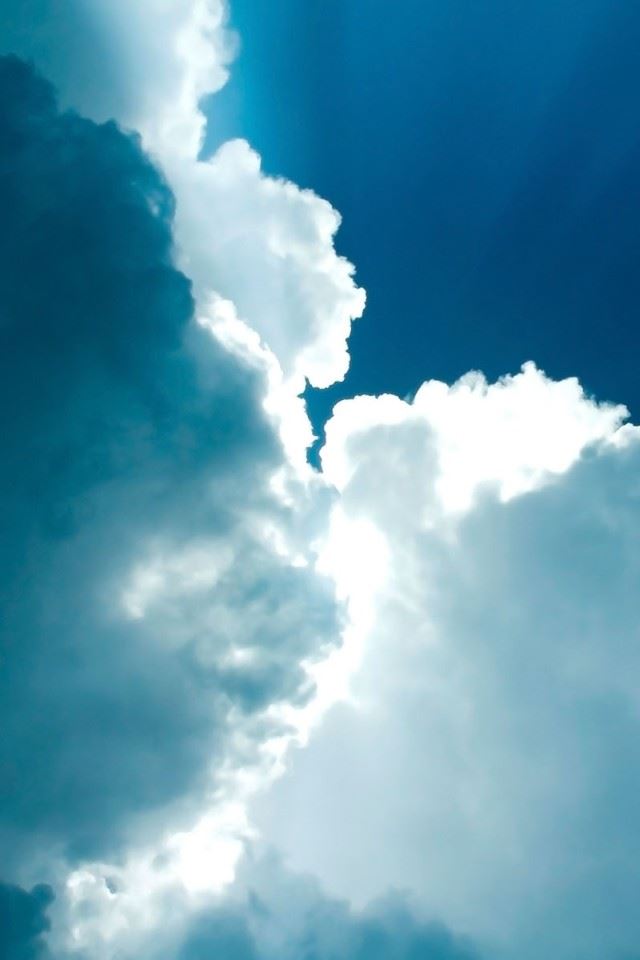 640x960 Blue Clouds - clouds iPhone 4s Wallpaper