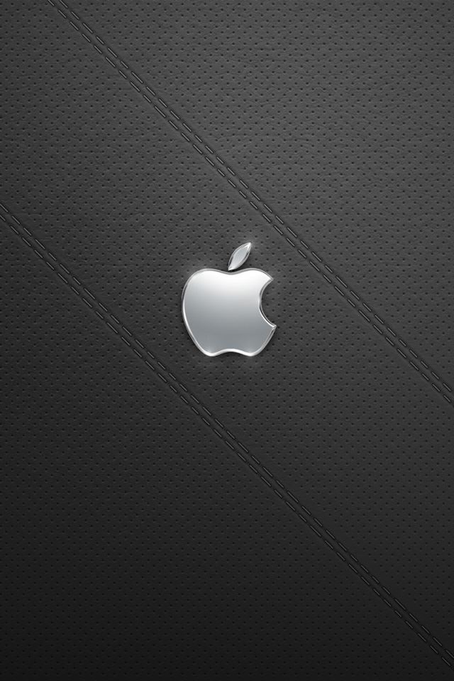 Shiny Silver Apple iPhone 4s wallpaper 