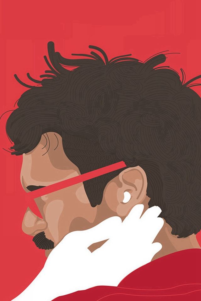 640x960 Her Film Poster Red Illustration Art -  iPhone 4s Wallpaper