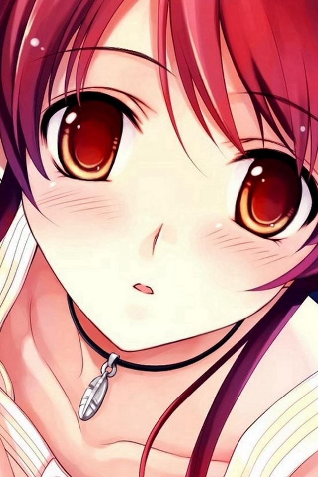 640x960 Girl Anime Eyes Depth Space Background Honesty - cute iPhone 4s Wallpaper