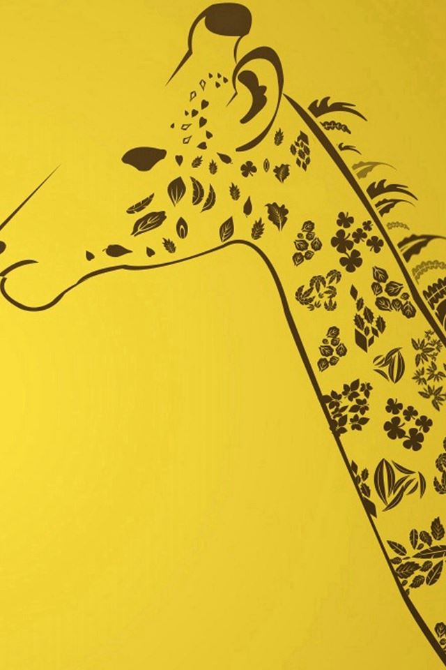 640x960 Giraffe Art Drawing Simple Art -  iPhone 4s Wallpaper