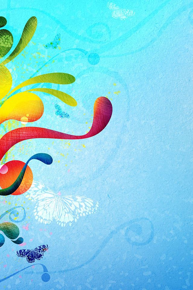 640x960 Abstract Swirls - colorful iPhone 4s Wallpaper