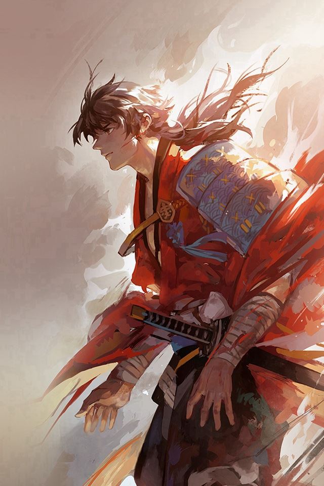 640x960 Hanyijie Hero Red Handsome Illustration Art Anime - poster iPhone 4s Wallpaper