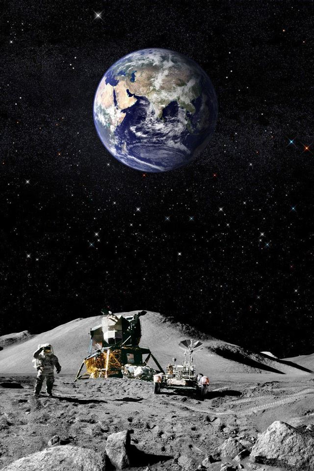 640x960 Moon Landing - gray iPhone 4s Wallpaper