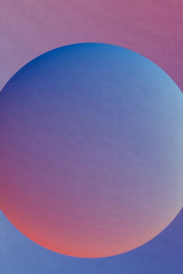 640x960 Minimal Ball Gradation Red Blue Illustration Art - minimal iPhone 4s Wallpaper