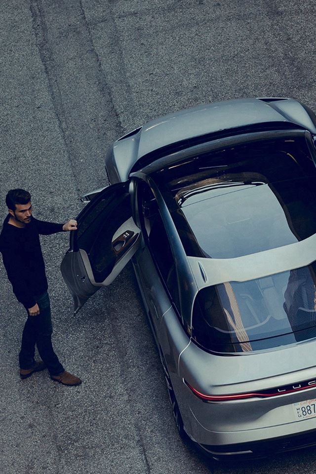 640x960 Lucid Air Car Drive Street Illustration Art - drive iPhone 4s Wallpaper