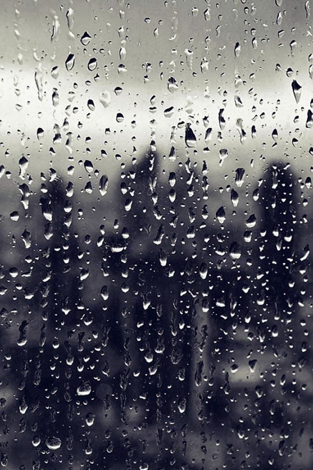 640x960 Rain Window Nature Pattern Blue - window iPhone 4s Wallpaper