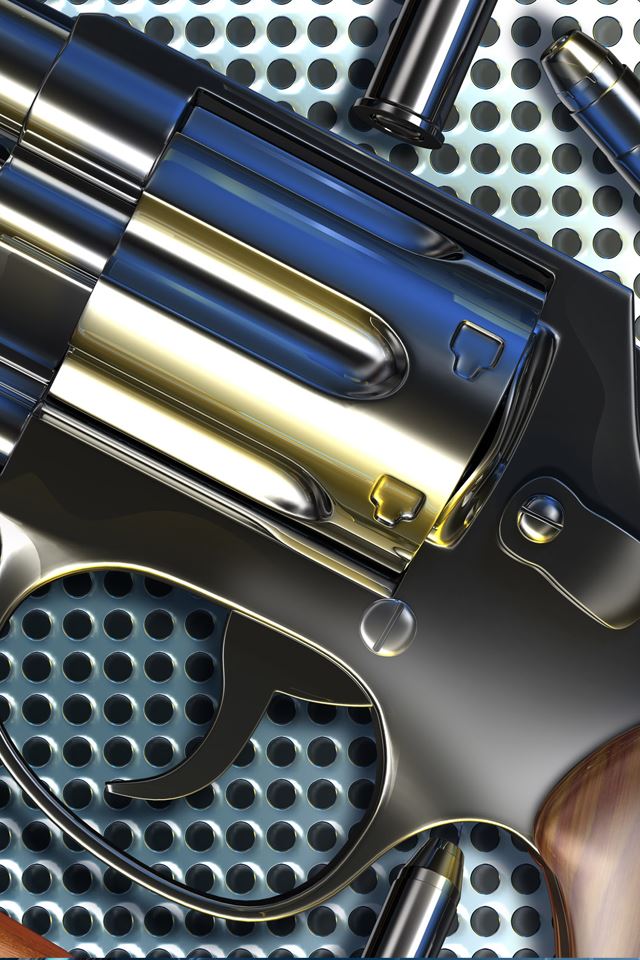 640x960 Pistol Chrome -  iPhone 4s Wallpaper