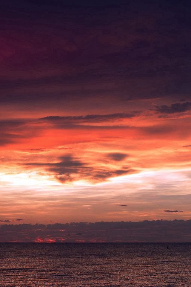640x960 Sunset Lake Sea Water Sky Cloud Nature Flare Blue -  iPhone 4s Wallpaper