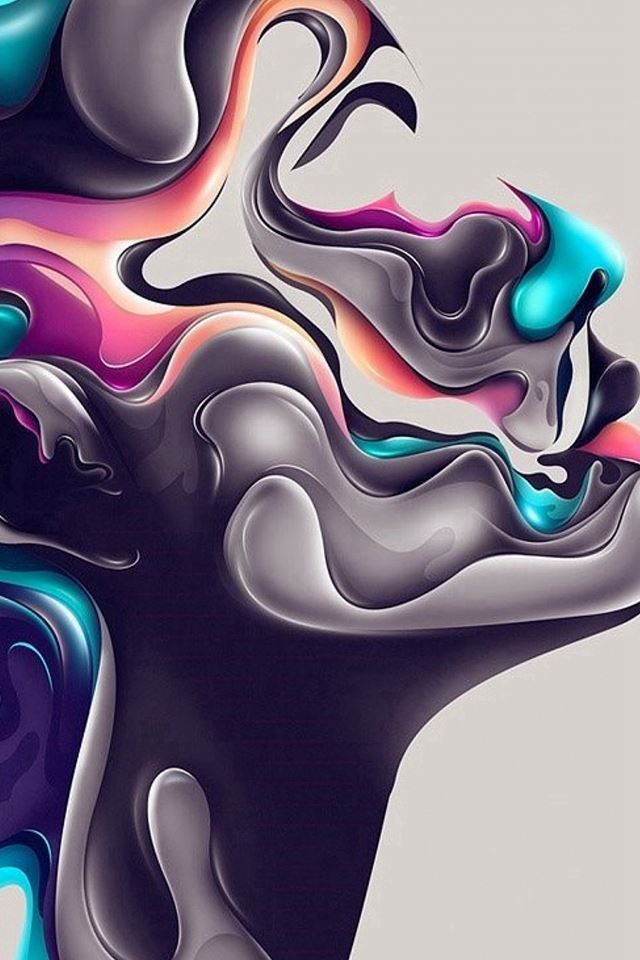 640x960 Abstract Design Steel Portrait Art -  iPhone 4s Wallpaper