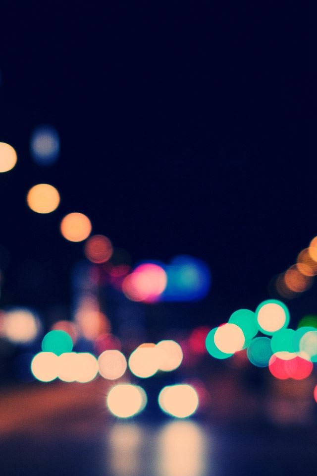640x960 Bokeh City Street Lights -  iPhone 4s Wallpaper