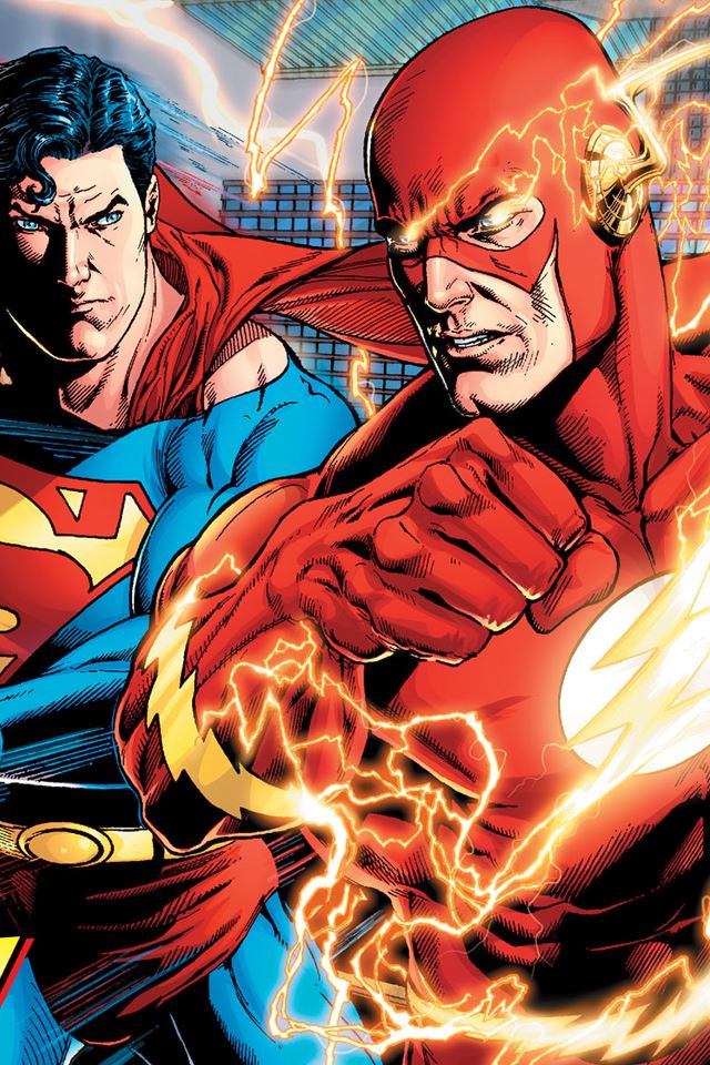 640x960 Superman & Flash - books iPhone 4s Wallpaper