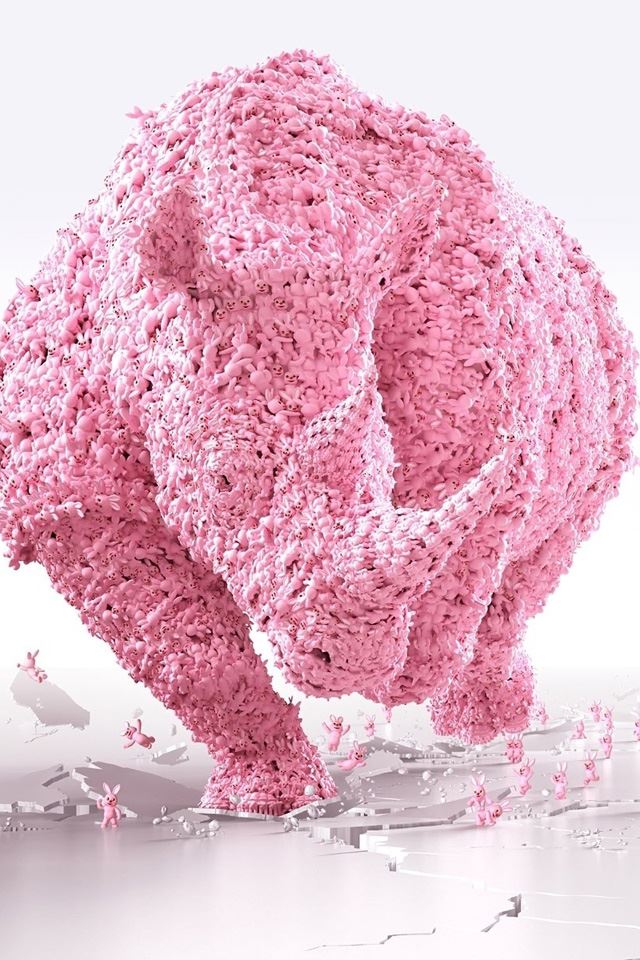 640x960 Rubber Rhino - running iPhone 4s Wallpaper