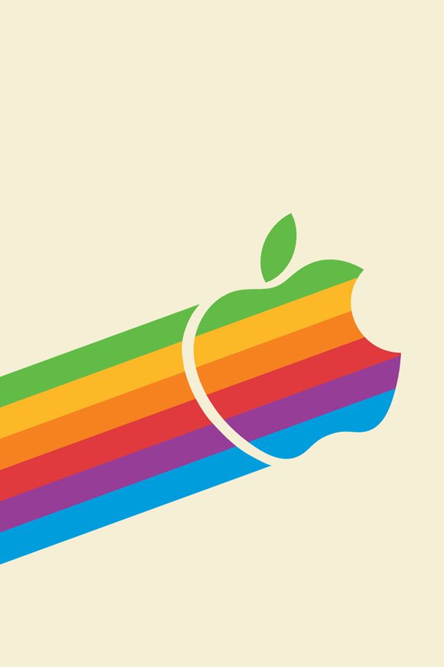 640x960 Retro Apple - orange iPhone 4s Wallpaper