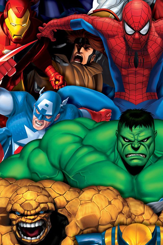 640x960 Marvel Heroes -  iPhone 4s Wallpaper