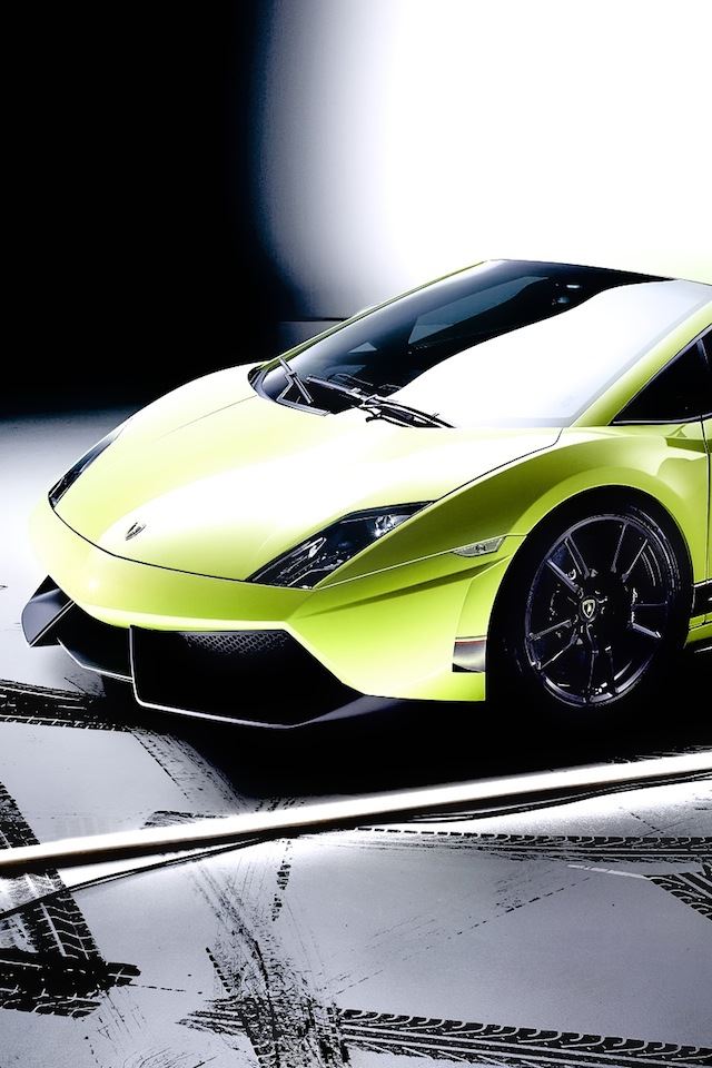 Green Lamborghini iPhone 4s wallpaper 