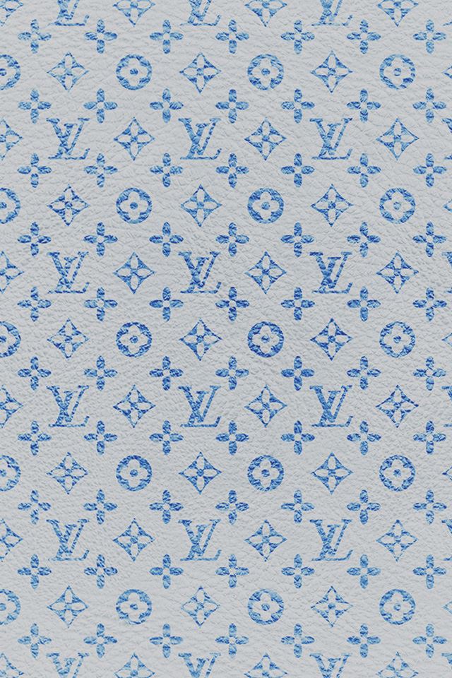 640x960 Louis Vuitton blue pattern art - white iPhone 4s Wallpaper