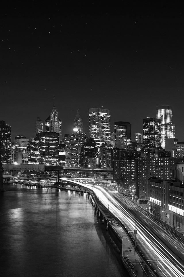 640x960 Night city view lights -  iPhone 4s Wallpaper