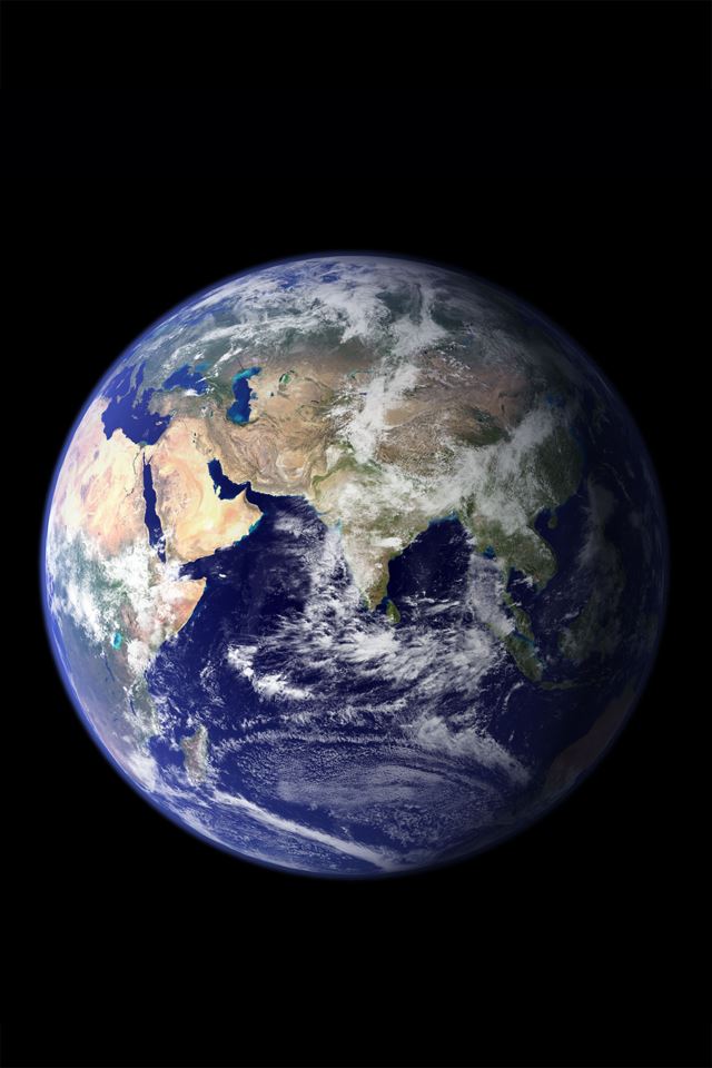 640x960 Planet Earth - black iPhone 4s Wallpaper
