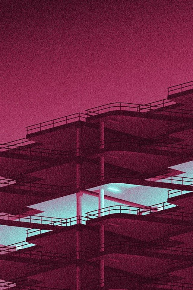 640x960 Architecture minimal red illustration art - minimal iPhone 4s Wallpaper
