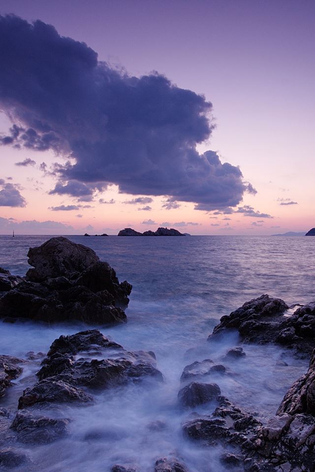 640x960 Purple Sunset - nature iPhone 4s Wallpaper