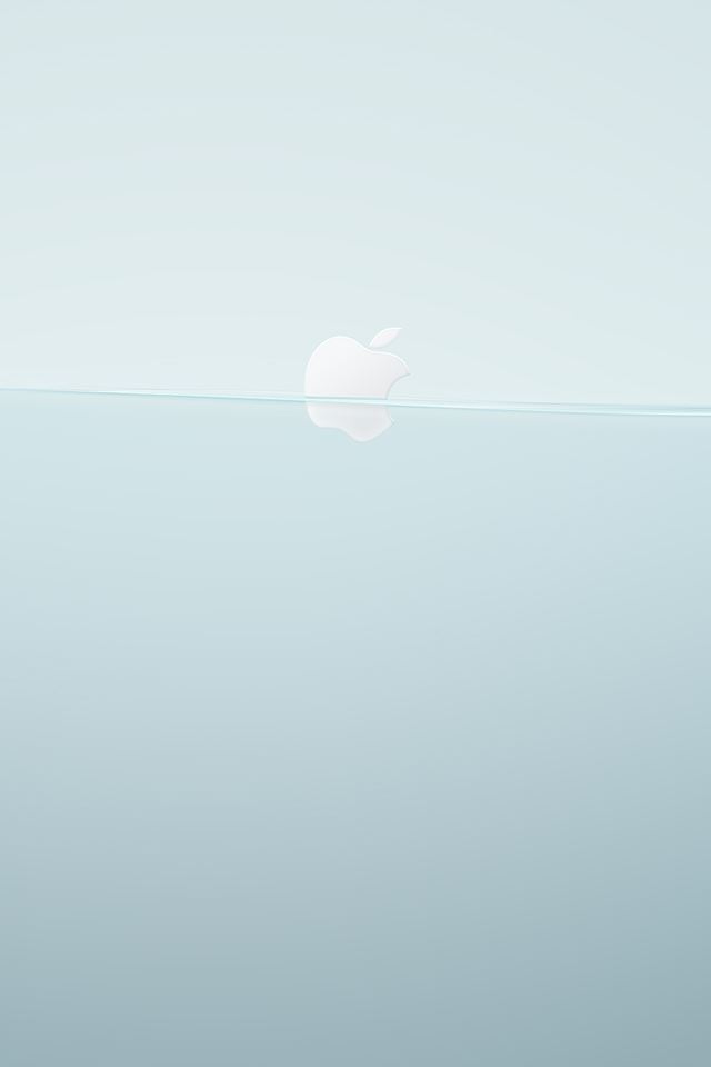 640x960 Floating Apple Logo - pure iPhone 4s Wallpaper