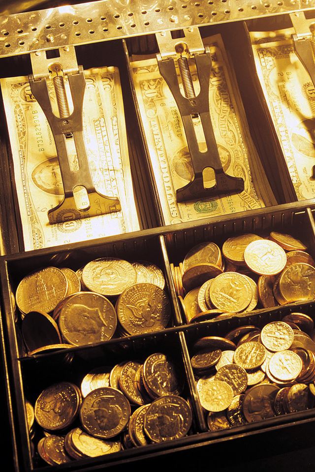 640x960 Note And Coins - paper iPhone 4s Wallpaper