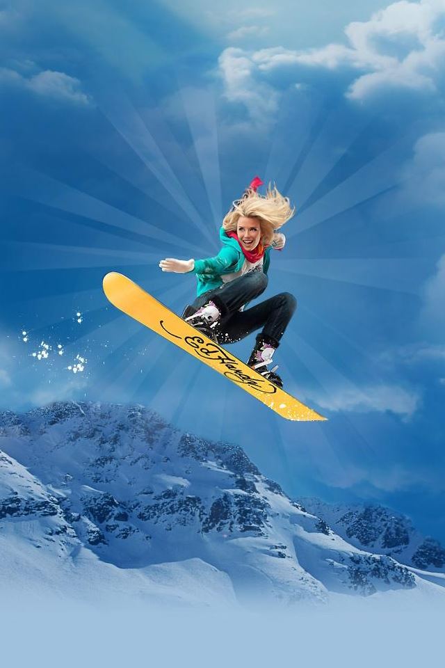 640x960 Ed Hardy Snowboarding -  iPhone 4s Wallpaper