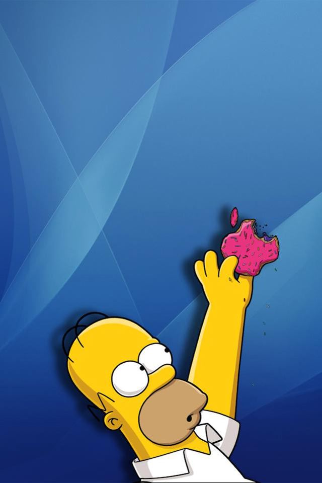 640x960 Homer Pink Apple -  iPhone 4s Wallpaper