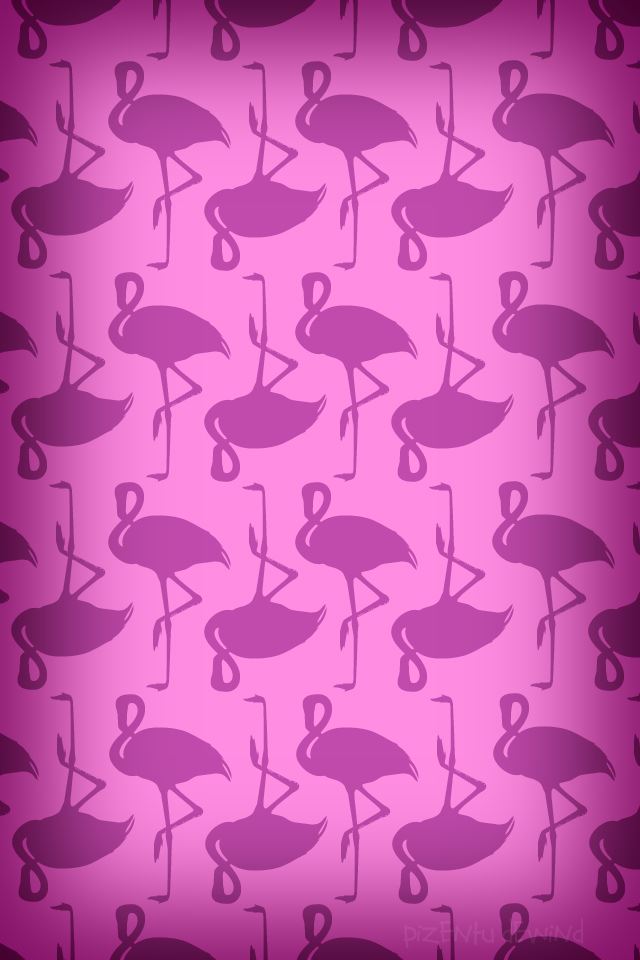 640x960 Pink Flamingos - patterns iPhone 4s Wallpaper