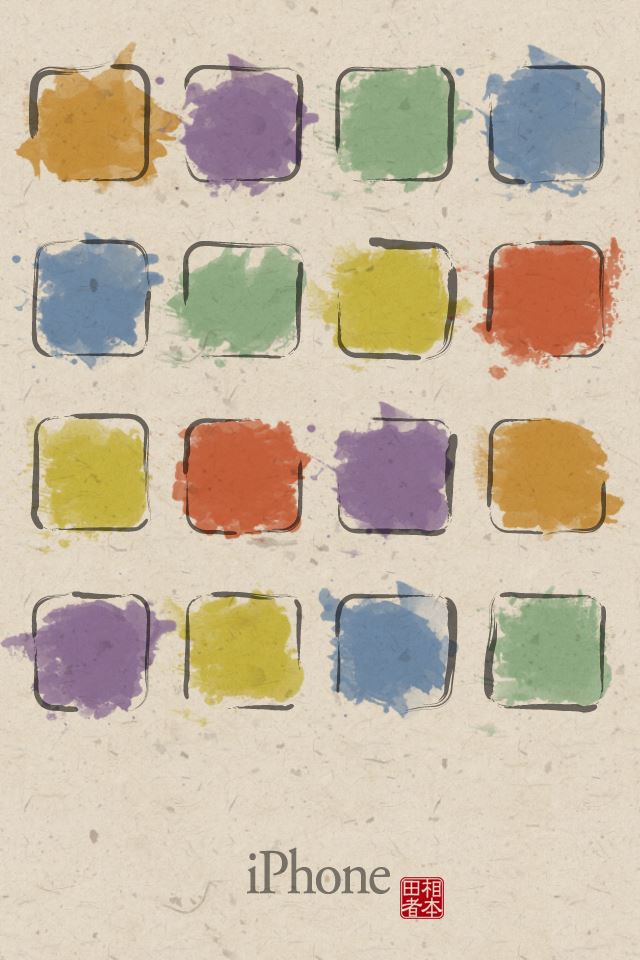 640x960 Watercolour Shelf - cyan iPhone 4s Wallpaper