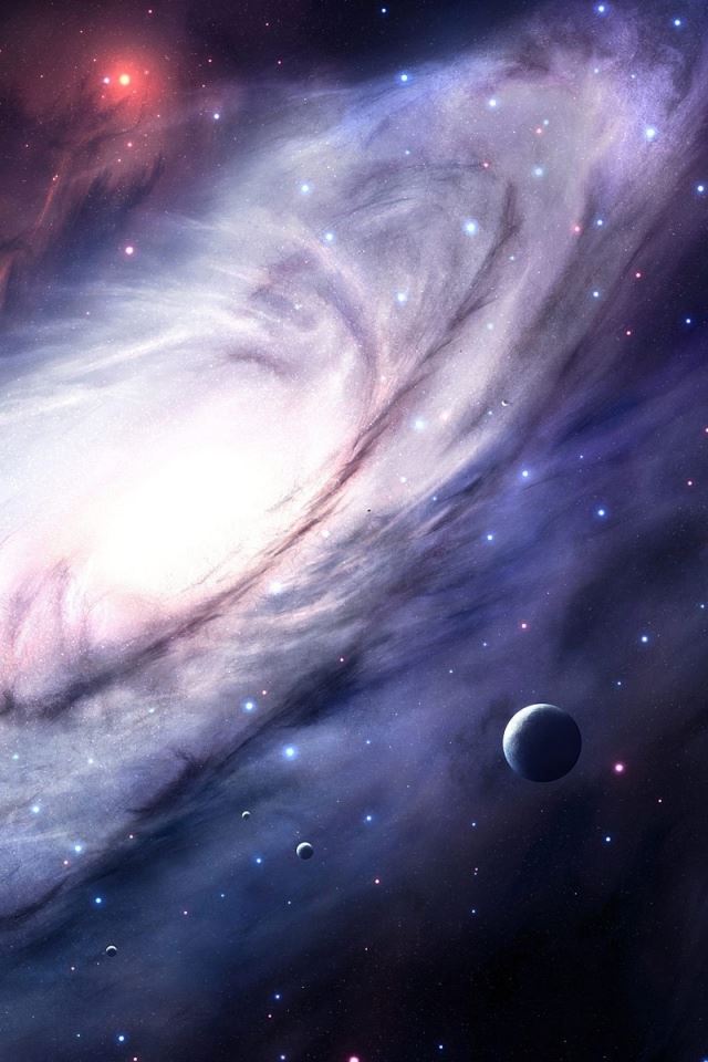 640x960 Space sky 3d art - white iPhone 4s Wallpaper