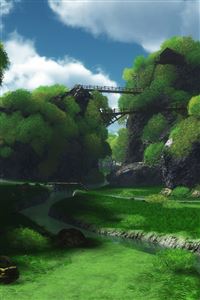 Village Painting wallpaper