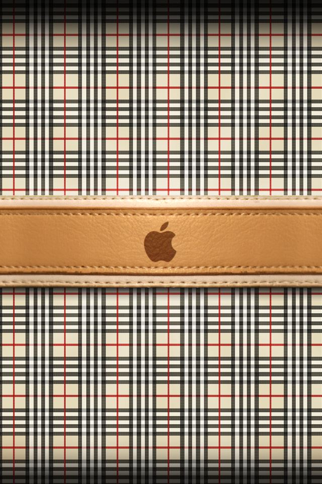 640x960 Burberry Apple Logo - computers iPhone 4s Wallpaper