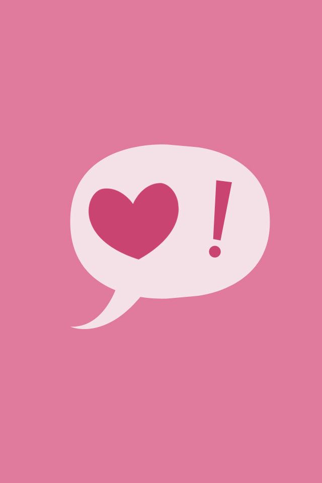 640x960 Love Pink - white iPhone 4s Wallpaper
