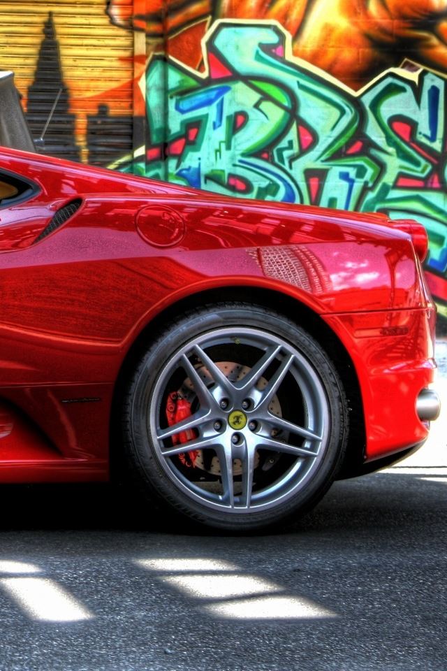 640x960 Ferrari Rear - luxury iPhone 4s Wallpaper