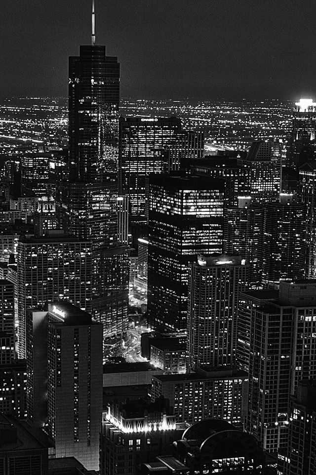 640x960 City view night dark - black iPhone 4s Wallpaper