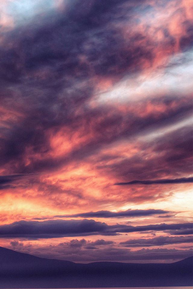 640x960 The sky sunset - black iPhone 4s Wallpaper