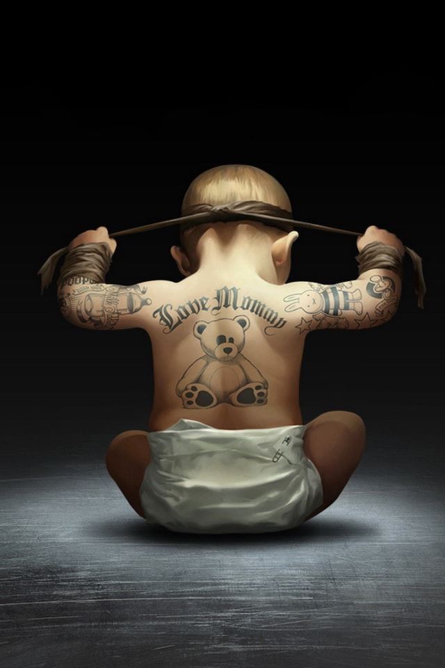 Tattoo Love Mommy iPhone 4s wallpaper 