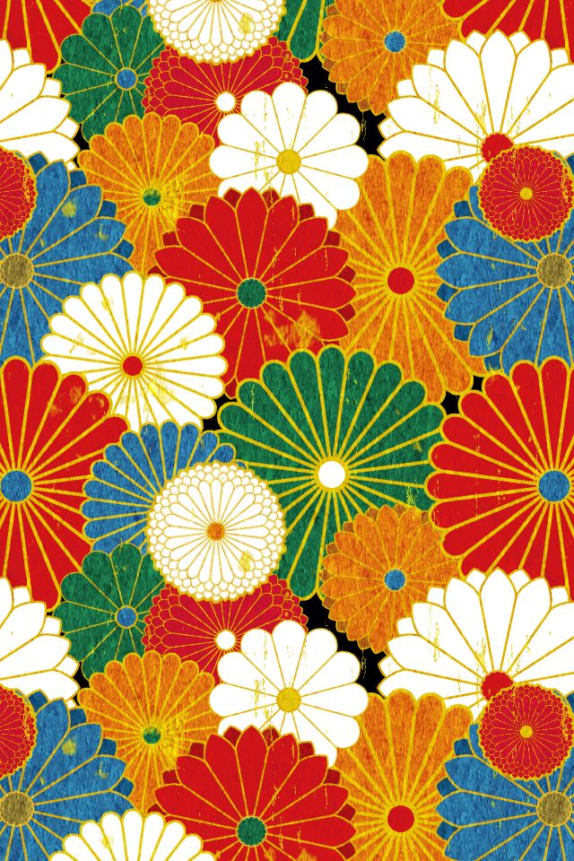640x960 Abstract Flower Pattern - colorful iPhone 4s Wallpaper