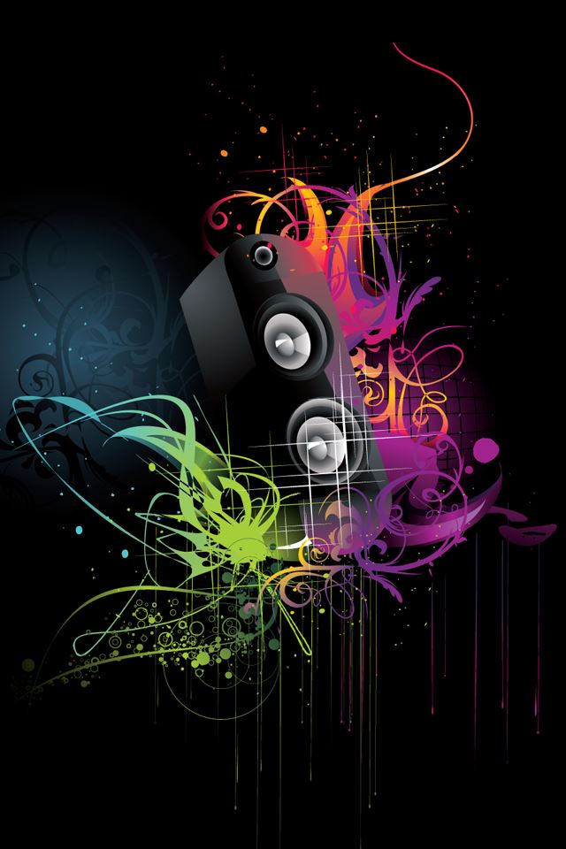 Abstract Speaker iPhone 4s wallpaper 