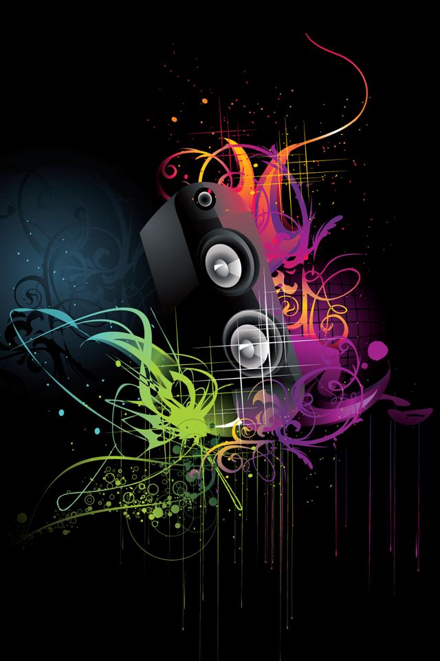 640x960 Abstract Speaker - music iPhone 4s Wallpaper