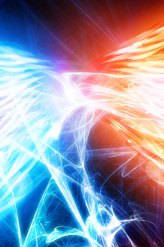 640x960 Light Bursts - colorful iPhone 4s Wallpaper