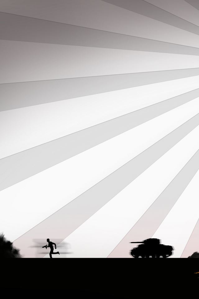 640x960 A Silhouette of War - man iPhone 4s Wallpaper