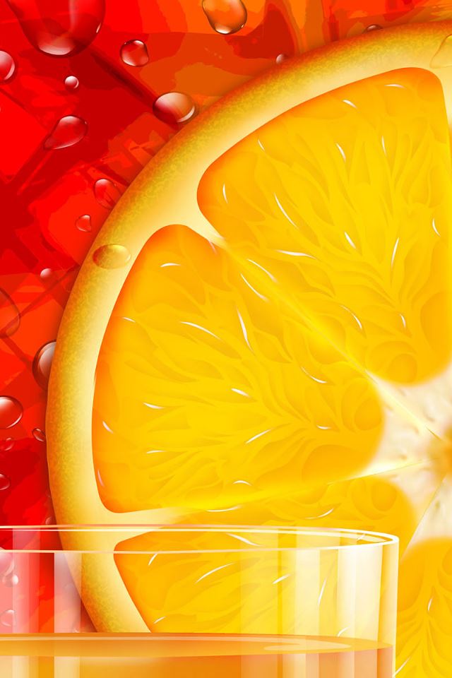 640x960 Orange Slice - slice iPhone 4s Wallpaper