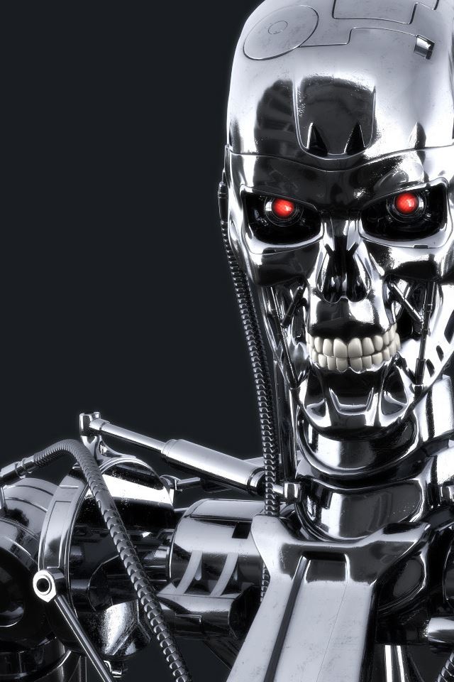 640x960 Terminator - black iPhone 4s Wallpaper