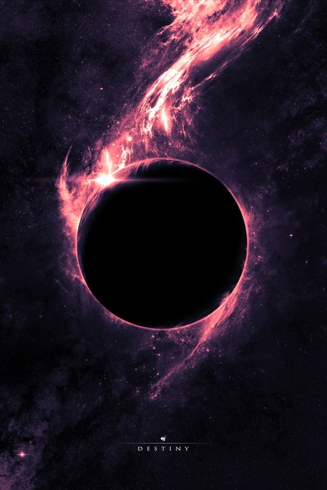 640x960 Destiny Space - orange iPhone 4s Wallpaper