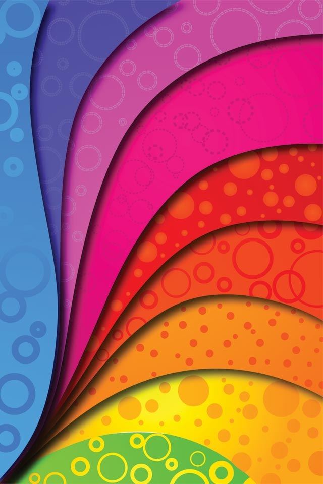 640x960 Colorful Swirl - circle iPhone 4s Wallpaper